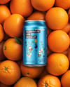 12oz Drink Can on a Stack of Oranges Mockup
