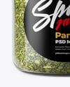 Plastic Jar with Parsley Flakes Mockup