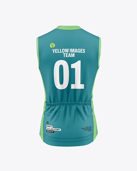 Men's Sleeveless Cycling Jersey Mockup