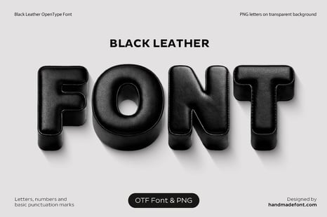 Black Leather Font - Fonts