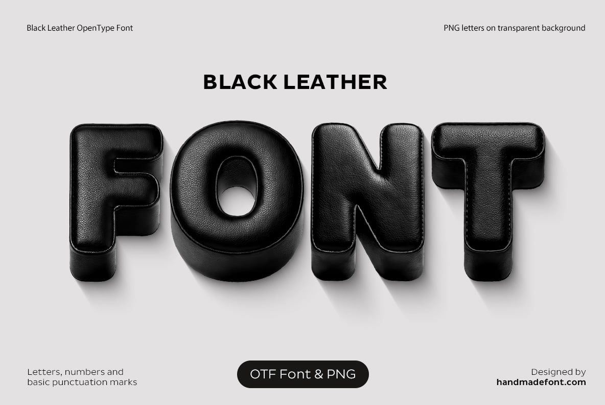 Black Leather Font