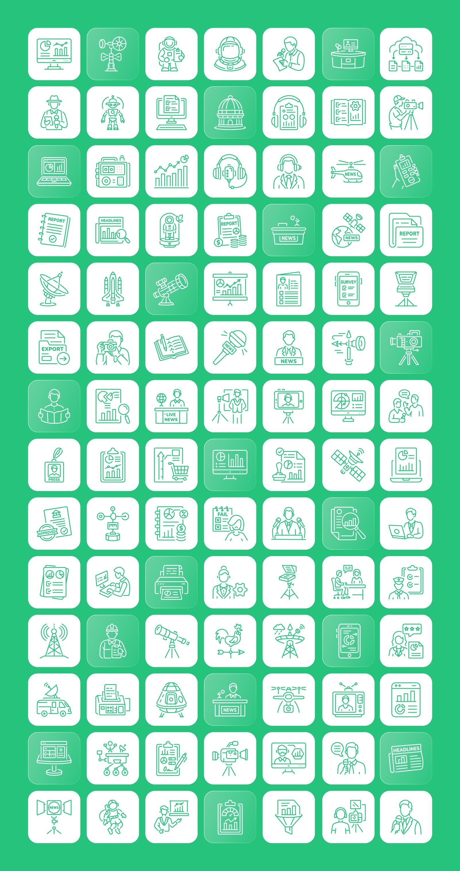 Report or Reporting Icon Set