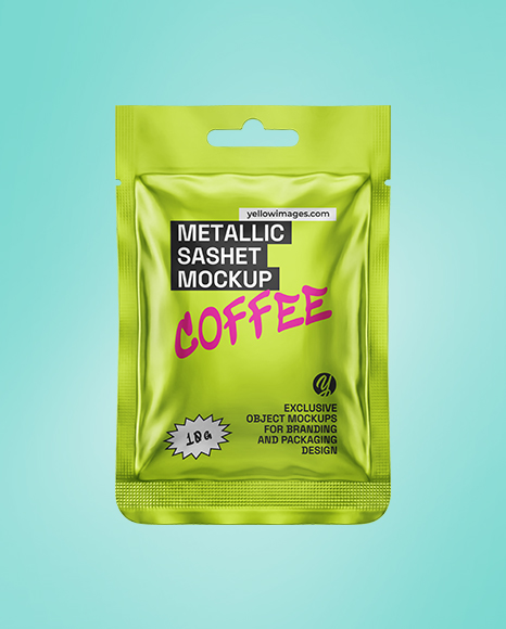Metallic Sachet Mockup
