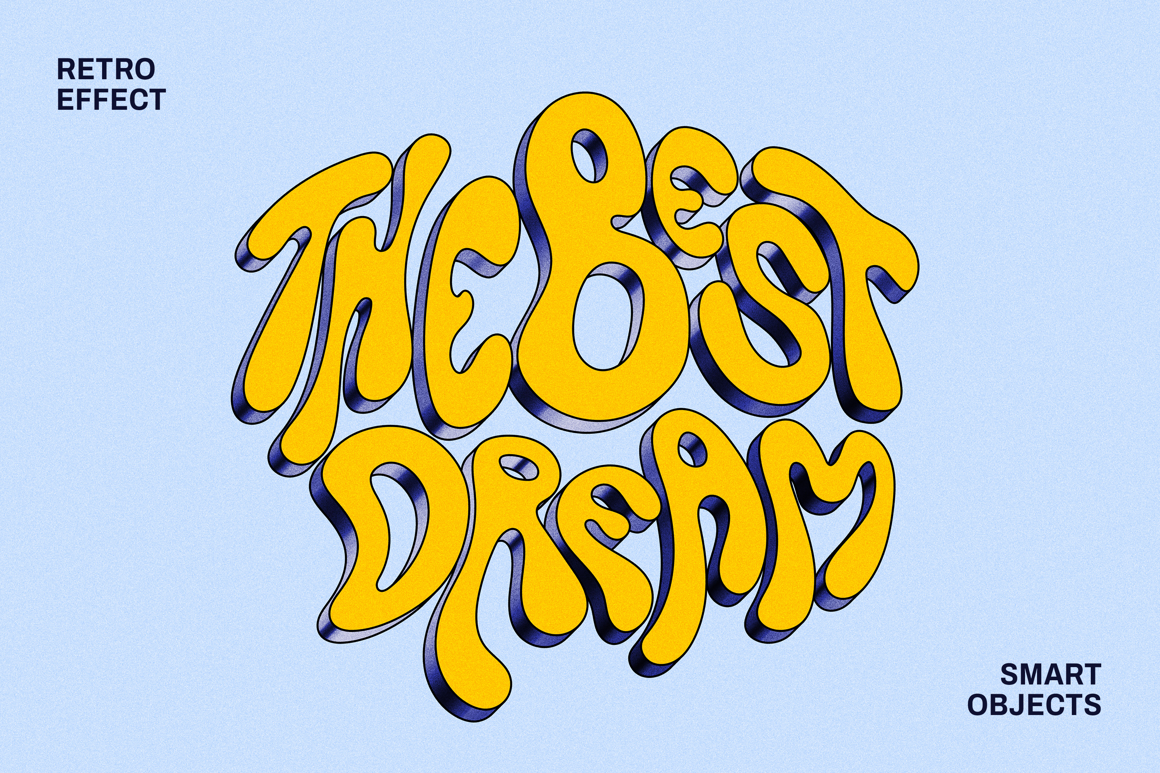 3D Retro Text &amp; Logo Effect