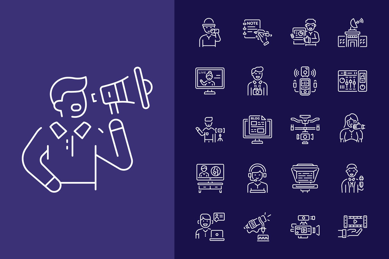 Media Icon Art Set