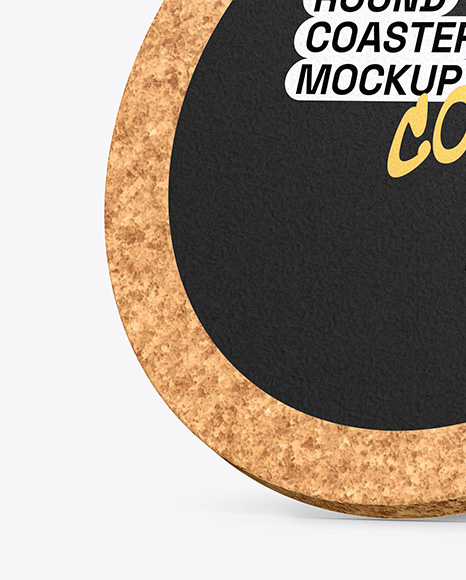 Cork Beverage Coaster Mockup