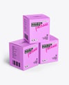Three Paper Boxes Mockup