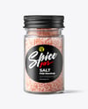 Clear Glass Jar with Pink Salt Mockup