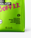 Metallic Coffee Bag with Valve Mockup