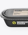 Kraft Paper Food Container in Paper Sleeve Mockup