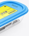 Clear Plastic Container with Matte Plastic Lid Mockup