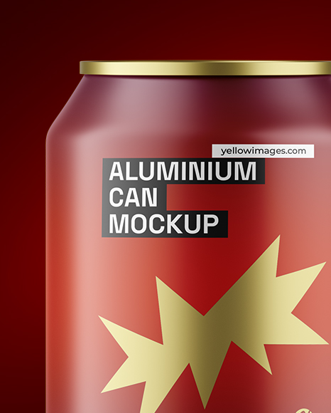 237ml Matte Aluminium Drink Can Mockup
