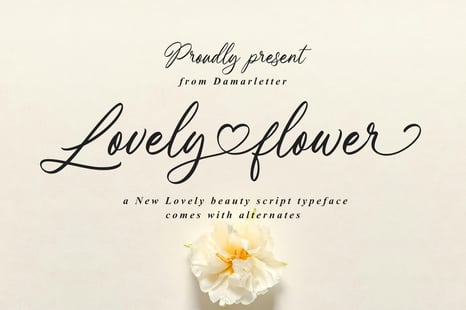 Lovely Flower Font - Fonts
