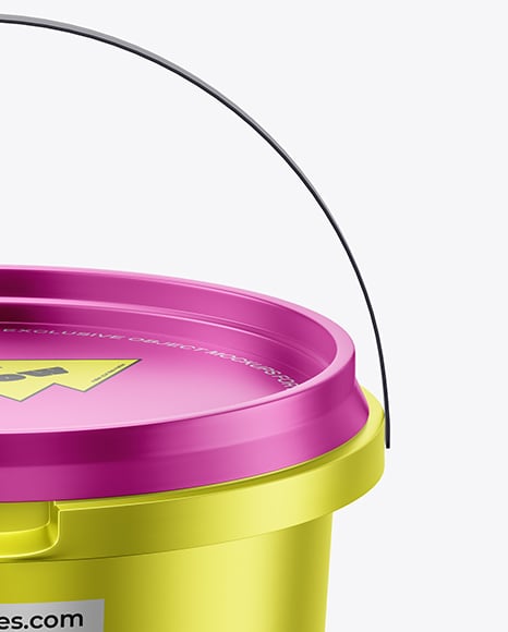 Matte Metallic Bucket Mockup