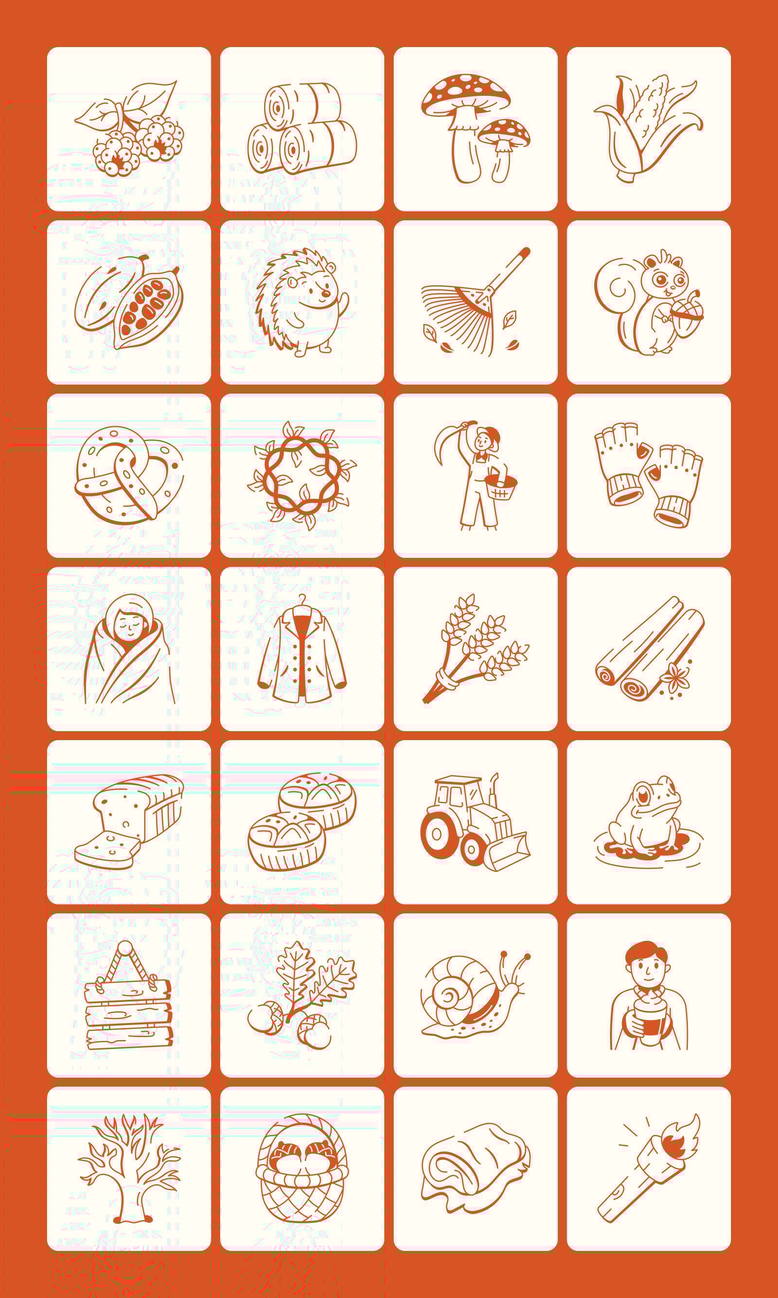 Fall and Autumn Doodle Set