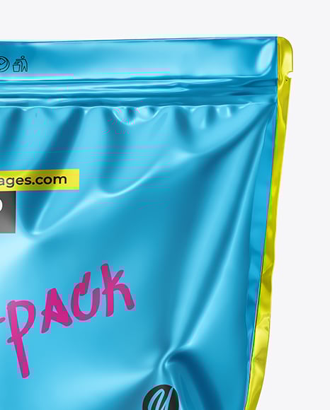 Metallic Stand-Up Pouch Mockup