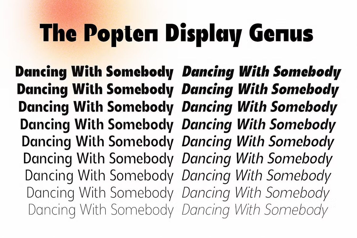 Popten Display Family Font