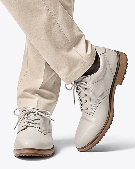 Man Wearing Golf Shirt and Chinos Mockup