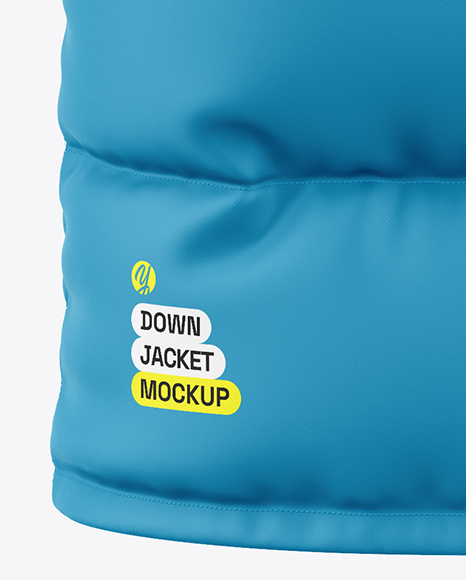 Men's Long Down Jacket Mockup - Back view