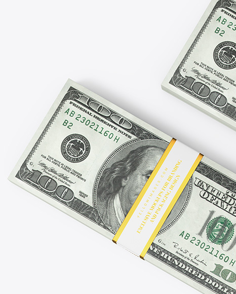 Two Money Stacks Mockup