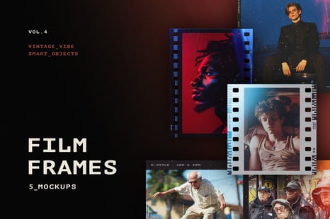 Film Frames Mockups - Stationery Mockups