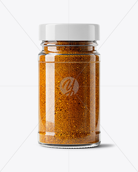 Jar with Garam Masala Seasoning Mockup