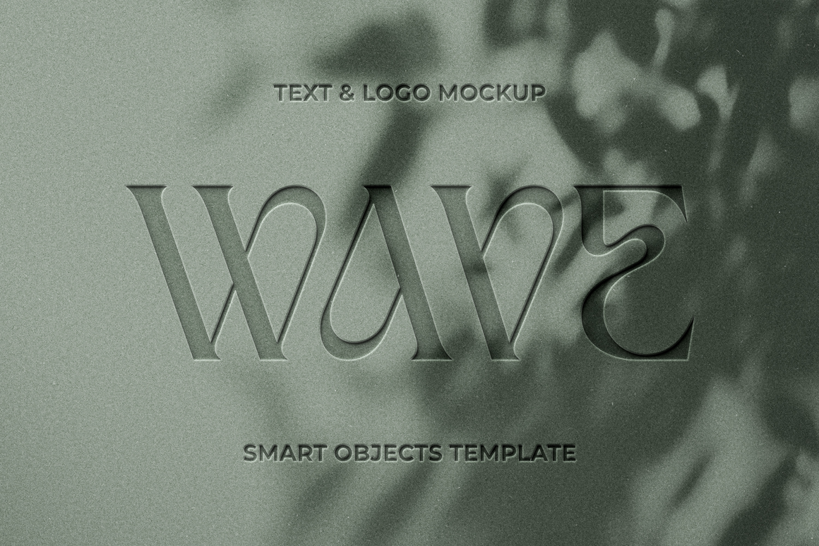 Cutout Text &amp; Logo Mockup