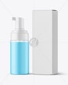 Frosted Foam Pump Bottle with Box Mockup