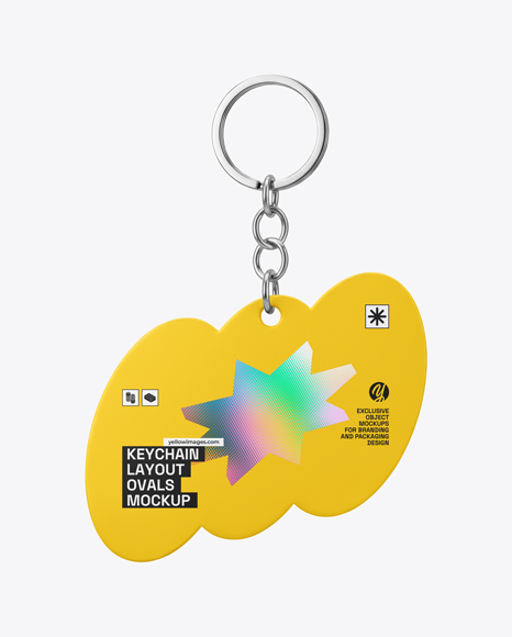 Ovals Keychain Mockup