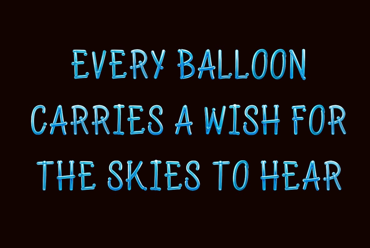 Blue Balloon Font