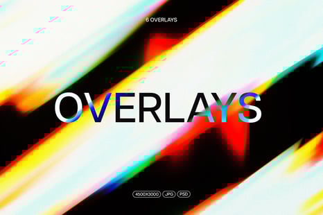 Rainbow Light Leaks Overlays - Textures