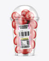 Plastic Cup with Cherry Tomatoes Mockup