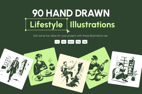 Hand Drawn Lifestyle Illustrations