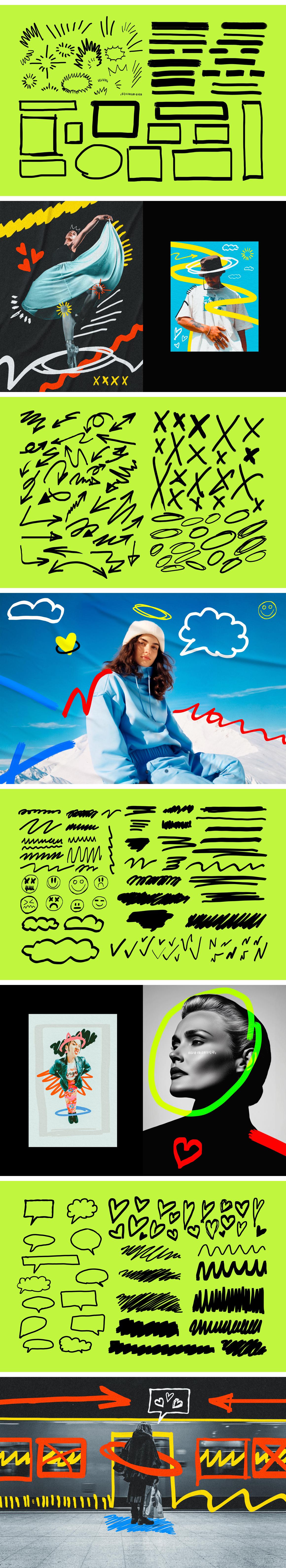 226 PNG Marker Elements