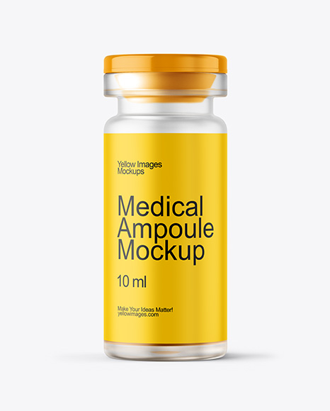 Frosted Glass Medical Ampoule Mockup