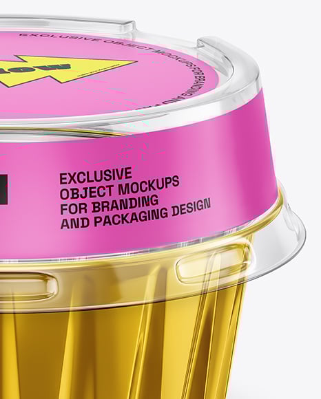 Aluminium Foil Cup with Clear Plastic Cup Mockup