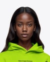 Black Woman Wearing Oversize Hoodie and Cycling Shorts Mockup