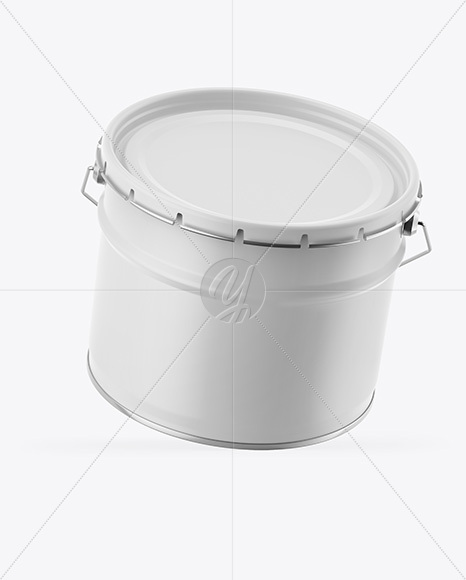 Matte Tin Can w/ Metallic Handle Mockup