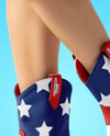 Leather Cowboy Boots on Women's Legs Mockup