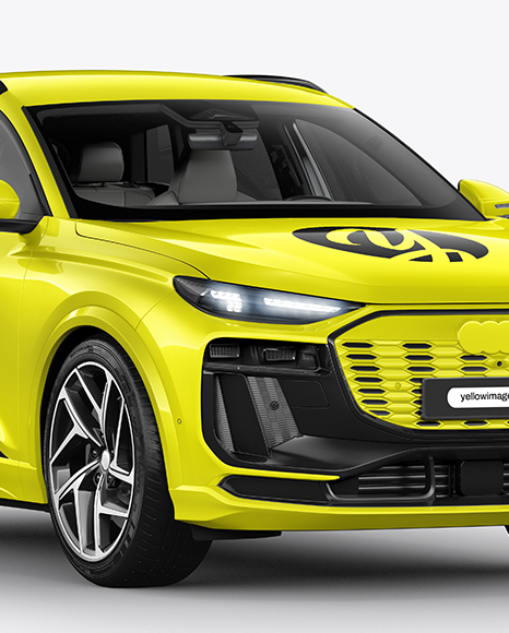 Electric Premium SUV Mockup - Half Side View