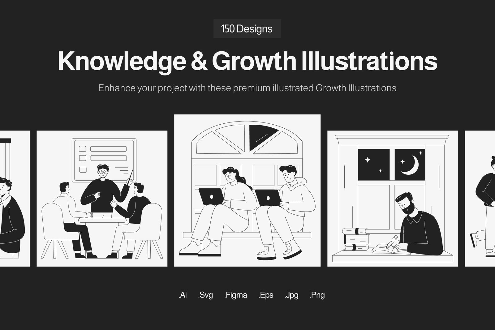 150Knowledge and Growth Illustration