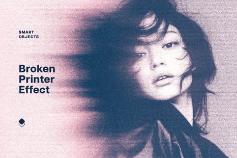 Retro Broken Printer Effect - Instagram story