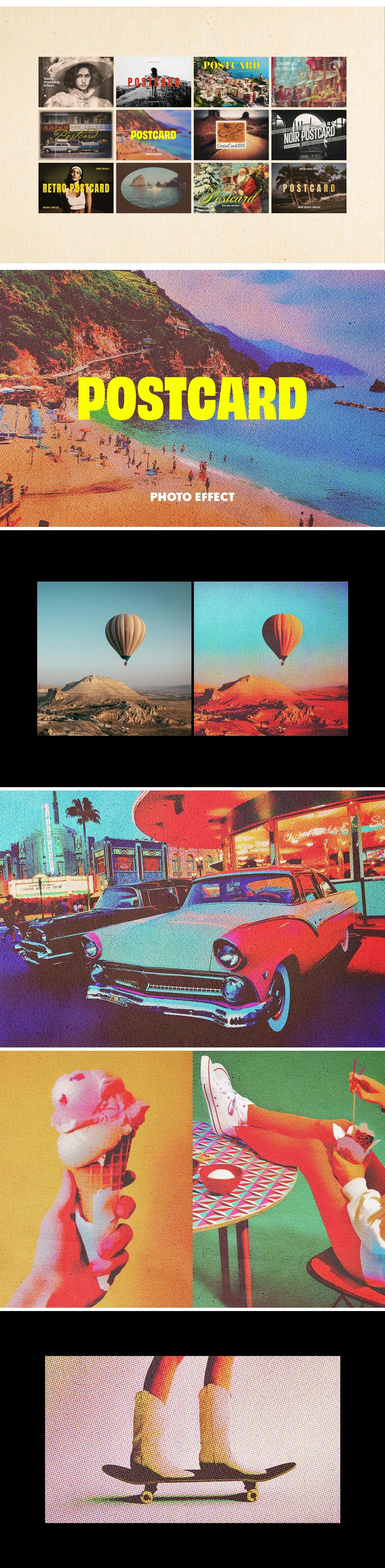 12-in-1 Vintage Postcard Effects Bundle