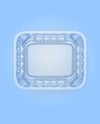 Clear Plastic Food Container in Paper Sleeve Mockup