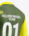 Mesh Jersey Mockup - Back Half Side View