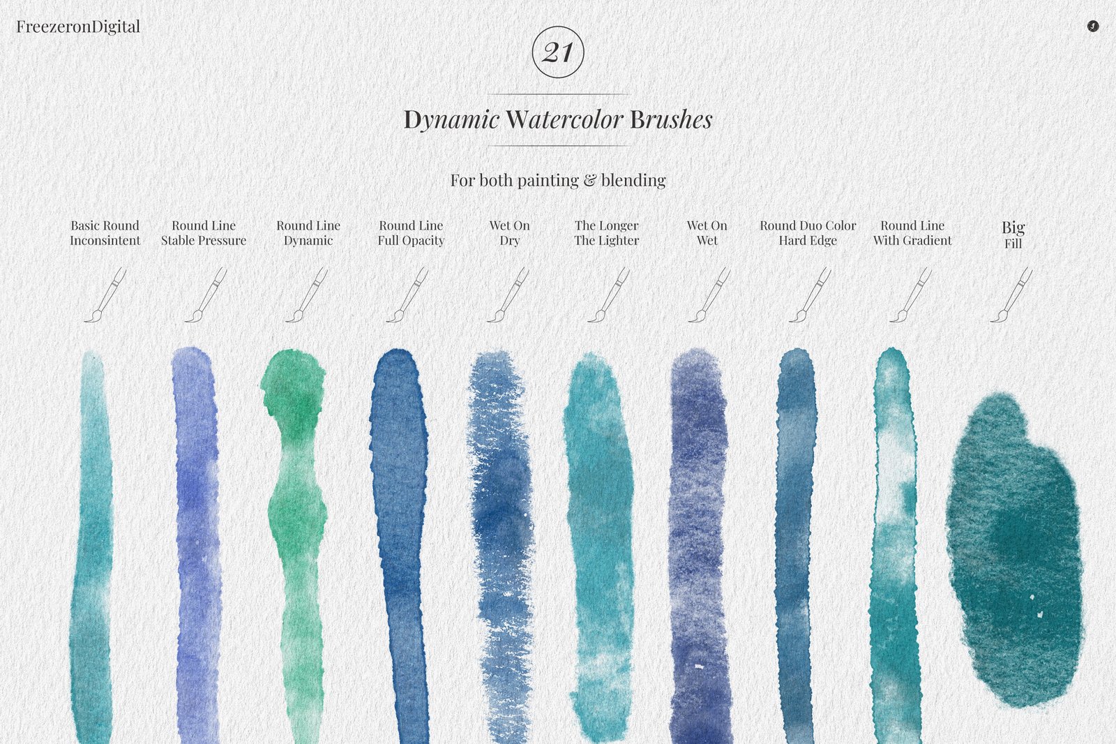 True Watercolor Procreate Brushes
