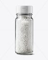 Glass Jar with Coarse Sea Salt Mockup