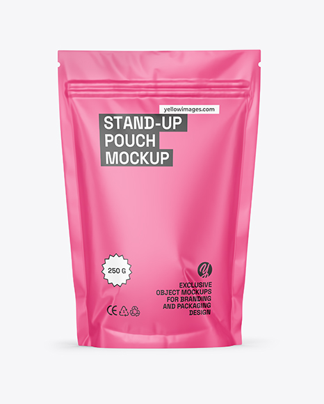 Matte Stand-up Pouch Mockup