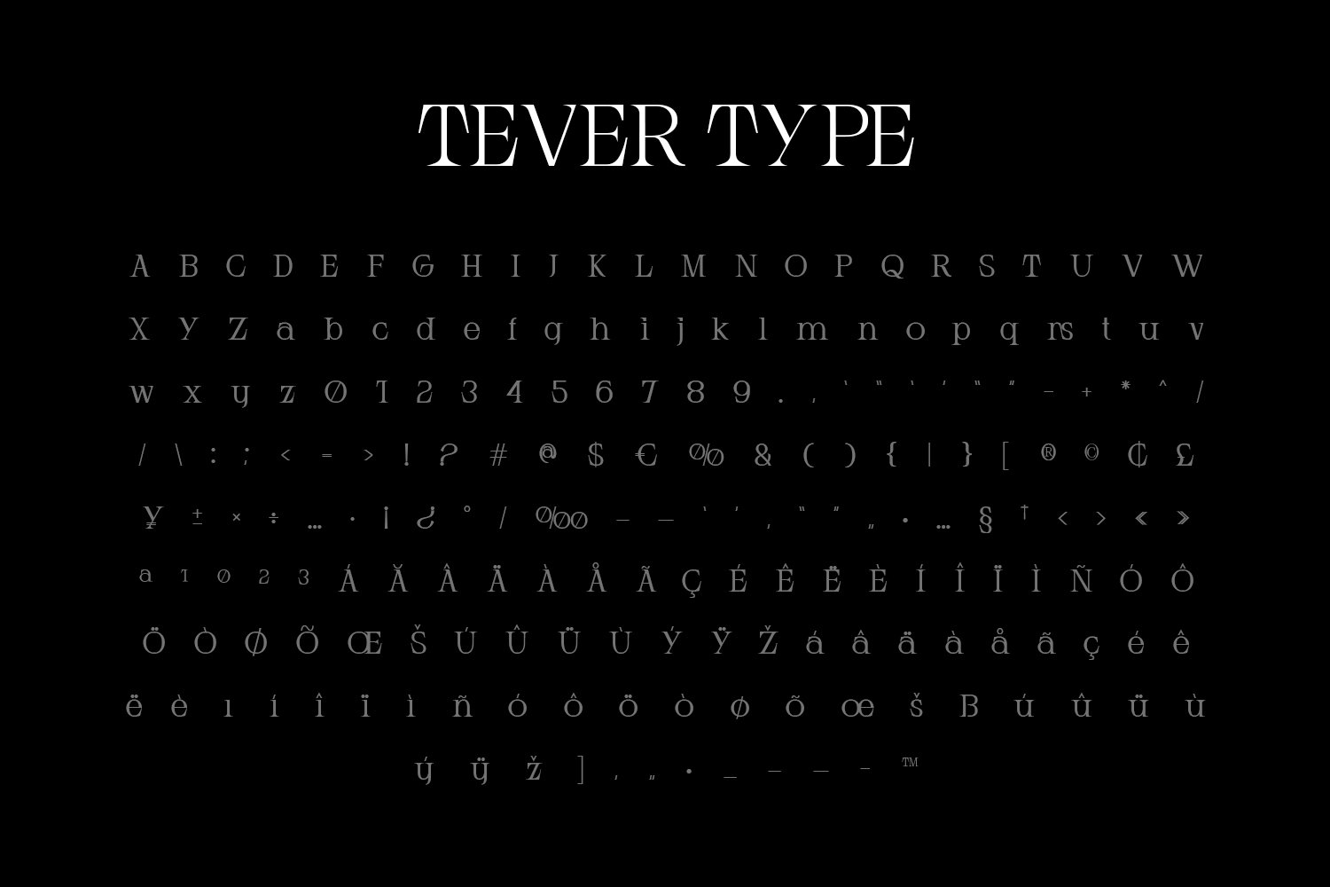 Tever Display Font