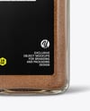 Clear Glass Square Jar with Ground Nutmeg Mockup
